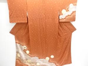絞り雲取りに雪輪・枝垂れ花模様訪問着（重ね衿付き）